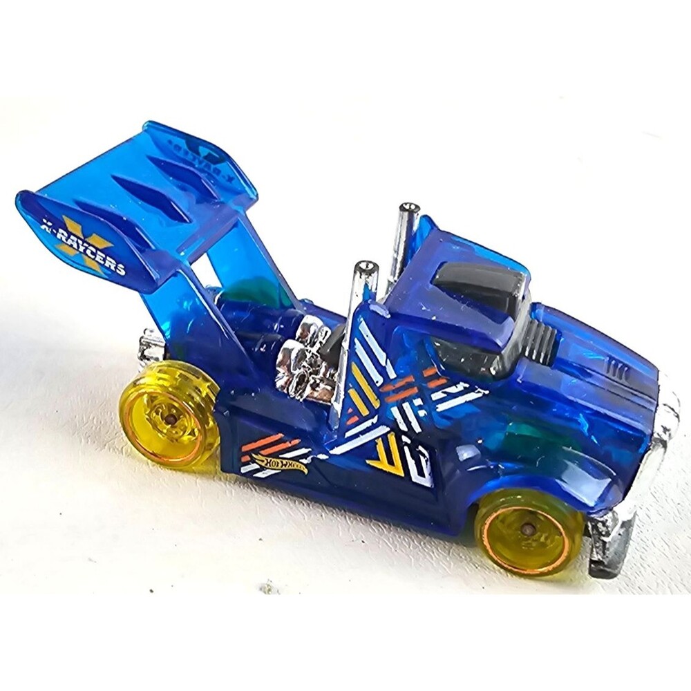 Hot Wheels Rig Storm X-Raycers Blue Yellow Transparent 2013 Mattel Diecast